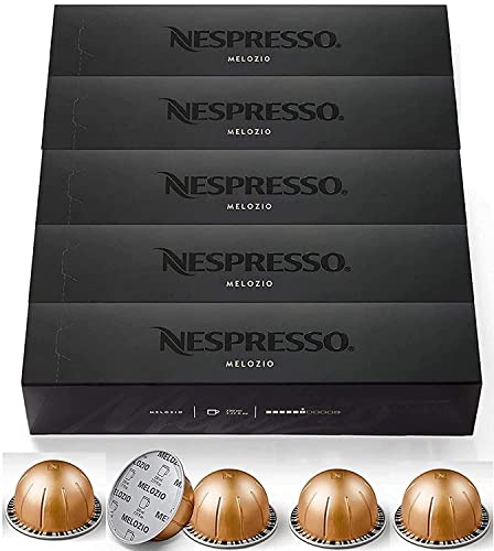 Nespresso Capsules VertuoLine, Melozio, Medium Roast Coffee, 50 Count Coffee pods