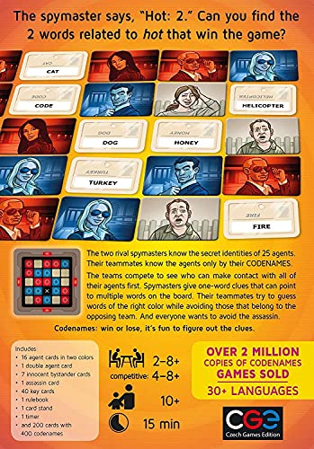 Codenames family game for 14 years