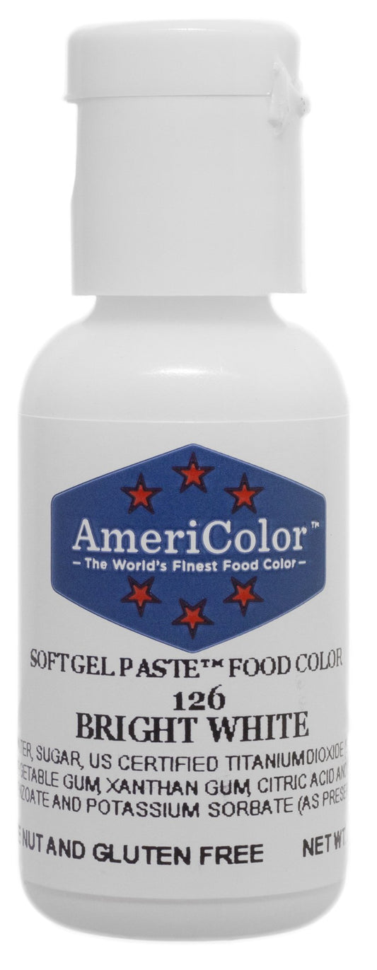 AmeriColor Soft Gel Paste Food Color, 75-Ounce, Bright White