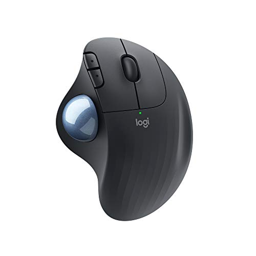 Logitech ERGO M575 Wireless Trackball Mouse - Easy thumb control, precision and smooth tracking, ergonomic comfort design, for Windows, PC and Mac with Bluetooth and USB capabilities - Grey