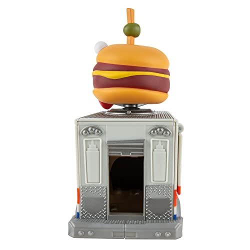 Fornite FNT1059 Durrr Burger Food Truck TRUCK-9-Inch Feature Vehicle with 2.5-Inch Articulated Beef Boss Figure