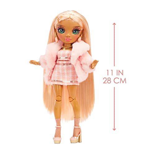 Rainbow High Rainbow Vision Divas - SABRINA ST. CLOUD - Rose-Quartz Pink Fashion Doll, Mix and Match Designer Outfits, Mic, Accessories and Vanity Playset - For Kids and Collectors Ages 6+