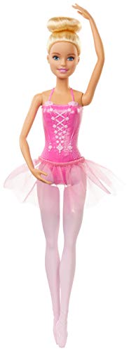 Barbie Ballerina Doll with Ballerina Outfit, Tutu, Sculpted Toe Shoes and Ballet-posed Arms for Ages 3 and Up, GJL59