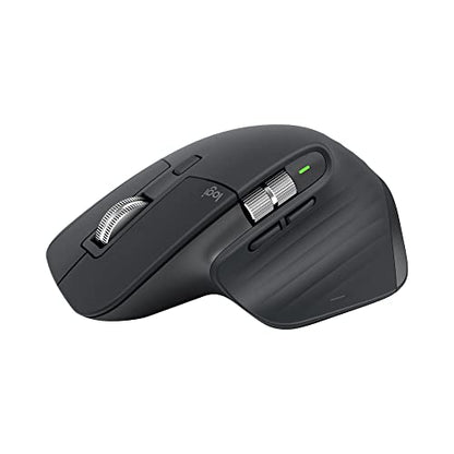 Logitech MX Master 3S - Wireless Performance Mouse with Ultra-fast Scrolling, Ergo, 8K DPI, Track on Glass, Quiet Clicks, USB-C, Bluetooth, Windows, Linux, Chrome - Grey