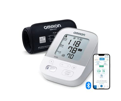 OMRON X4 Smart Automatic Blood Pressure Monitor for Home Use – Clinically Validated, Blood Pressure Machine Including Use on Diabetics and Pregnancy, Bluetooth To Free Smartphone App for Ios/Android