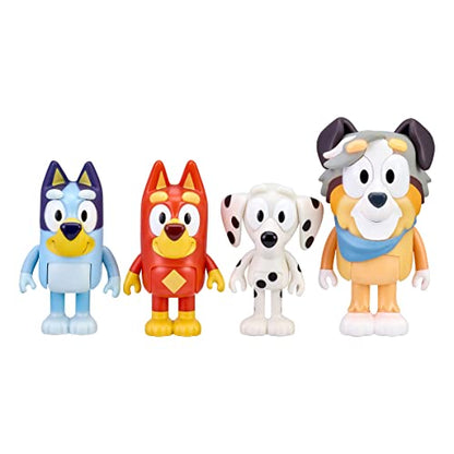 Bluey & Family: Bluey, Chloe, Rusty & Calypso School 4 Figure pack Official Collectable Articulated Character Action Figures 2.5 inches Toys