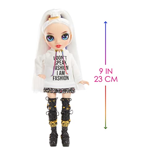 Rainbow High 582953PEUC Junior High, Amaya Raine, Fashion Doll with Outfit and Accessories, Includes Fabric Backpack with Open and Close Feature, Gift and Collectable, Pink, 9"/23 cm,Ages 6+