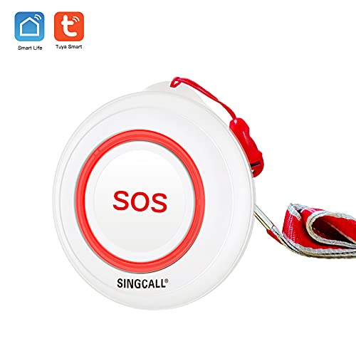 SINGCALL Wireless Call System Nurse Warning System, Tuya WiFi Smart SOS Emergency Call Alarm Beeper, Use with Tuya WiFi, Suitable for Elderly, Patients