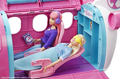 Barbie Dreamplane Airplane Toys Playset with 15+ Accessories Including Puppy, Snack Cart, Reclining Seats and More, GDG76