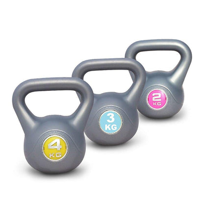 UK Fitness home gym kettlebell set weights 2kg 4kg 6kg 8kg 10kg 12kg 14kg kettle bells exercise equipment for home use (2-3-4 kg)