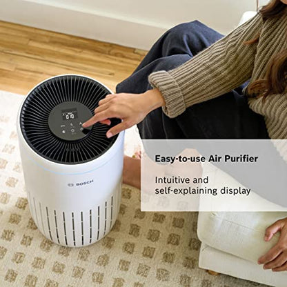 Bosch Air 4000, Air Purifier Removes 99.9% of all Pollutants through HEPA13 Air Filter, with Smart Sensor, Auto Mode & Sleep Mode (25 dB (A)), Air Quality Feedback, CADR 300m³/h, up to 62.5 m²