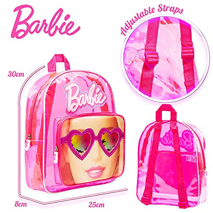 Barbie Backpack for Kids, Children's Backpacks Girls School Bag Teenage Girls, Gifts (Holo Pink)