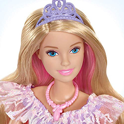 Barbie Dreamtopia Royal Ball Princess Doll, Blonde Wearing Glittery Rainbow Ball Gown, Brush and 5 Accessories, Gift for 3 to 7 Year Olds, GFR45 - Amazon Exclusive