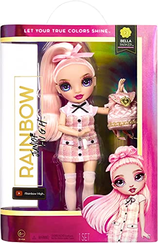 Rainbow High 582960EUC-0 Junior, Bella Parker, Fashion Doll with Outfit and Accessories, Includes Fabric Backpack with Open and Close Feature, Gift and Collectable, 9"/23 cm, Age 6+
