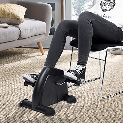 Mini Exercise Bike Pedal Exerciser Resistance Cycle Indoor Gym Office Fit Black