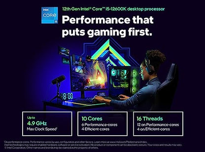 Intel Core i5-12600K Desktop Processor 10 (6P+4E) Cores up to 4.9 GHz Unlocked  LGA1700 600 Series Chipset 125W