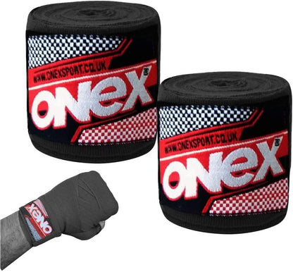 ONEX 3ft Punch Bag Set Heavy Filled Boxing Training Punching Gloves Fighting Hanging 13pcs Bracket set (Black)