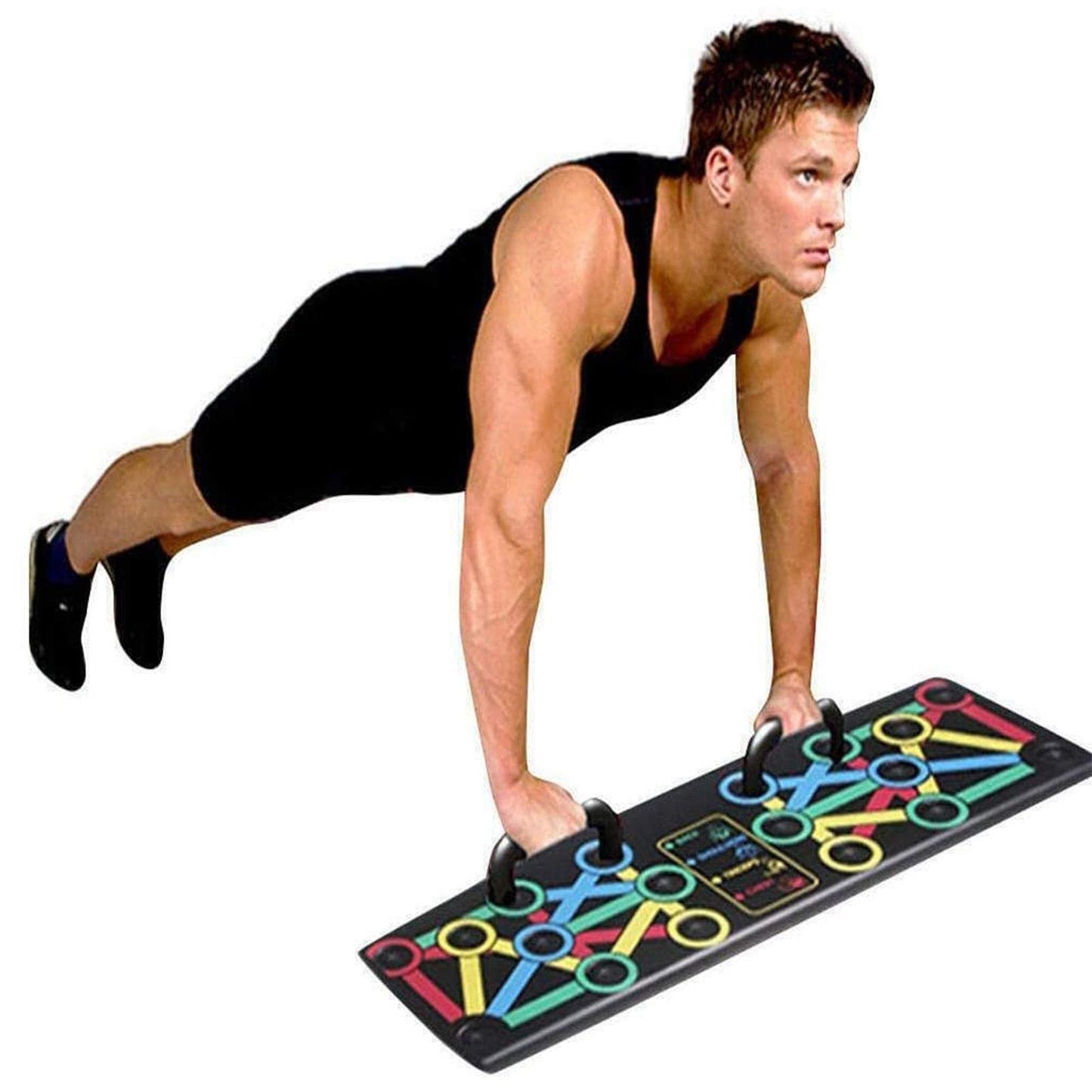 True Face Push Up Board Foldable 14 in 1 Press Up Boards Fitness Workout Train Gym Muscle Strength Push-Up Stand Muscles Exercise Pushups Training Portable Pushup Equipment for Men Women Home Workouts