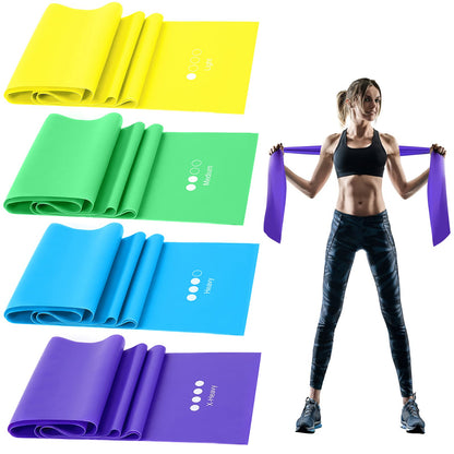 GIEMIT Resistance Bands Set,TPE Elastic Bands with 4 Resistance Levels,Exercise Bands Workout Resistance Bands Set for Recovery，Physical Therapy,Fitness,Yoga,Pilates,Rehab,Strength Training