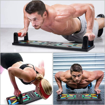 ROMIX Push Up Board, 12 in 1 Multifunctional Portable Press Up Board, Pushup Stand, Muscle Board Rack Strength Training Fitness Equipment Push Up Rack for Home Gym Exercise Body Building Workout