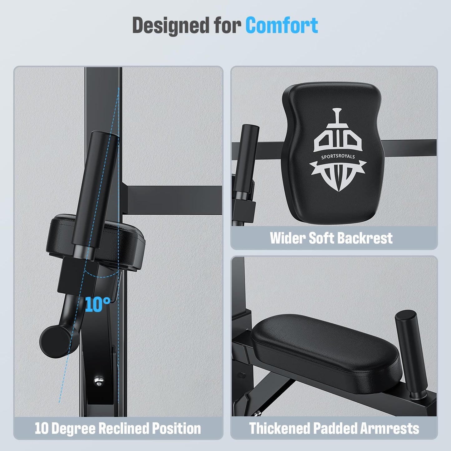 JX FITNESS Power Tower Adjustable Dip Bar Pull up Bar Knee Raise Push – LSB  Market