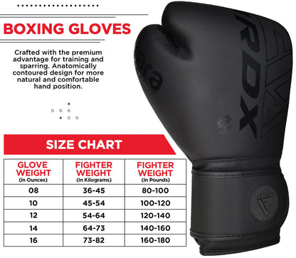 RDX Boxing Gloves, Pro Training Sparring, Maya Hide Leather, Muay Thai MMA Kickboxing, Men Women Adult, Heavy Punching Bag Mitts Focus Pads Workout, Ventilated Palm, Multi Layered, 8 10 12 14 16 Oz