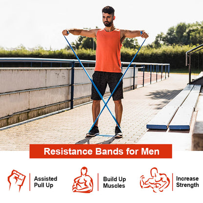 Resistance Bands Set, [Set of 3] 1.5M/4.9ft Skin-Friendly Exercise Bands with 3 Resistance Levels,Workout Resistance Bands Set for Women Men,Ideal for Strength Training,Yoga,Gym,Pilates,Fitness