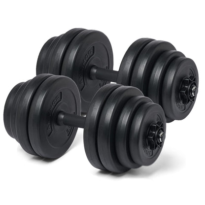 20kg 30kg Adjustable Dumbbells Set - Free Weights Dumbbell Handle Bars Pair - Excellent for Weight Lifting Body Building Home Gym Training Equipment Barbell Bench Press Exercise (30KG)