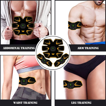 Moonssy ABS Trainer Muscle Stimulator,EMS Muscle Stimulator,Abs Stimulator Workout Equipment For Men & Women,EMS Abdominal Toning/Waist/Leg/Arm/with 6 Modes