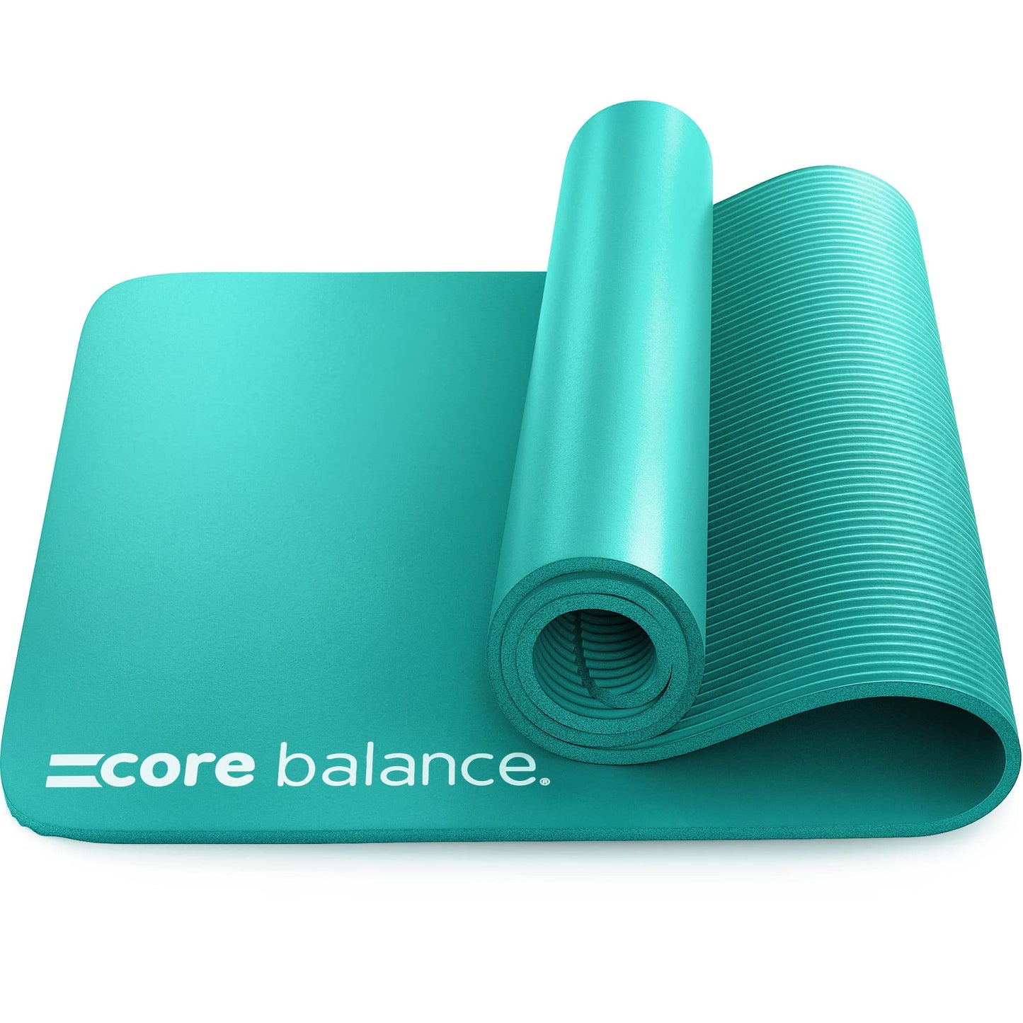 Core Balance Pilates Mat, Extra Thick Foam 10mm, Non Slip, Exercise Fitness Yoga, Compact Lightweight With Carry Strap, 180cm x 60cm x 1cm