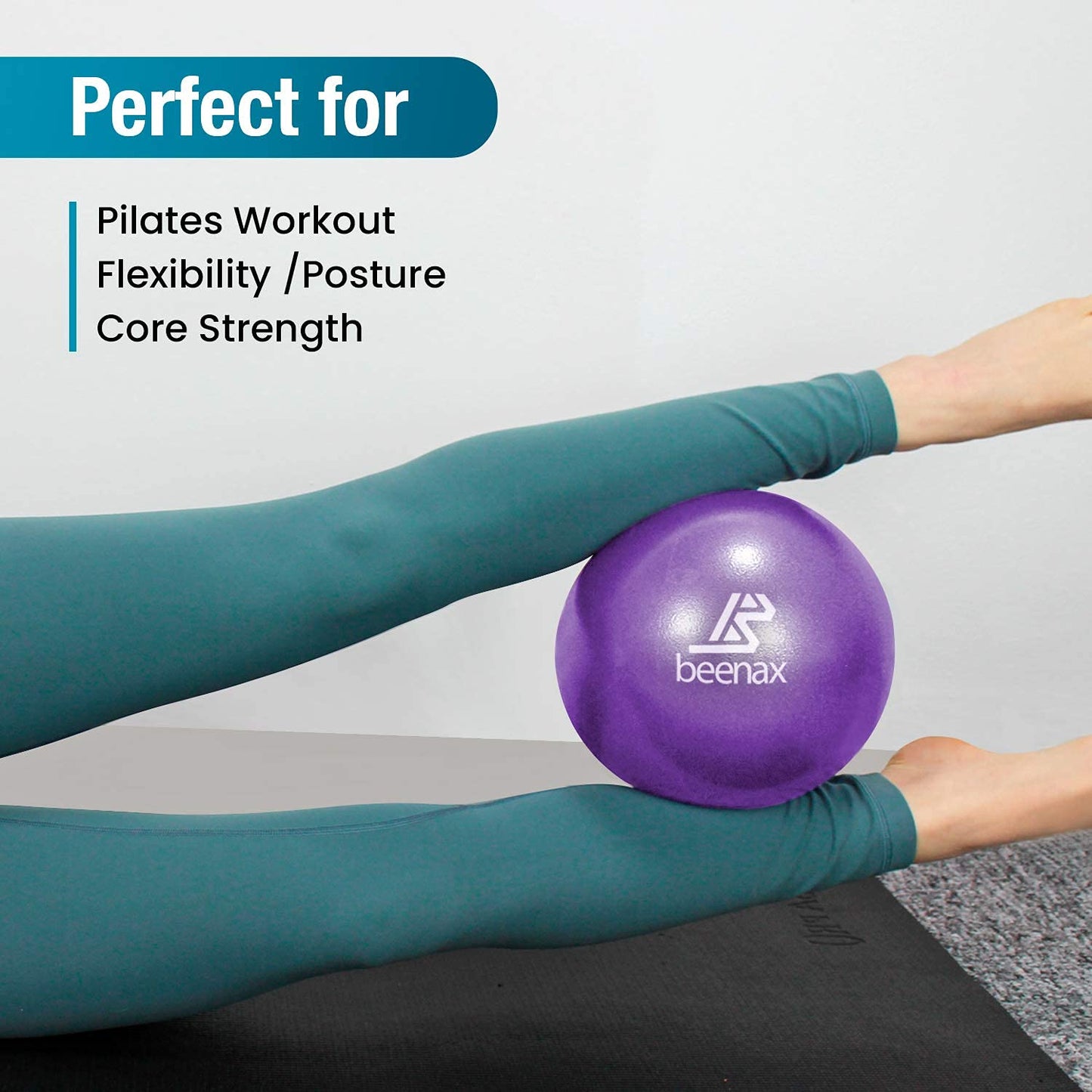 Beenax 23cm Soft Pilates Ball - 9 Inch Exercise Ball, Mini Barre Ball, Gym Ball - Perfect for Yoga, Pilates, Core Training, Physical Therapy and Balance (Home & Gym & Office)