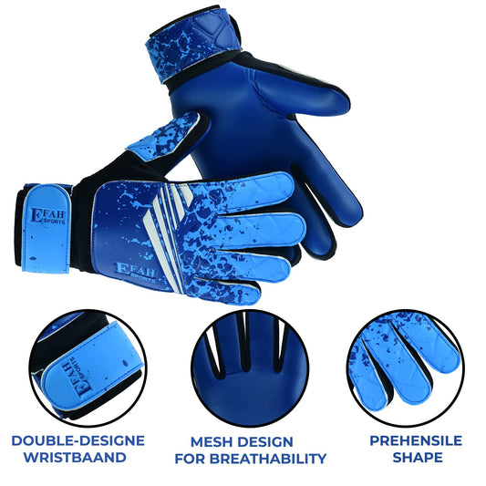 EFAH SPORTS Football Goalkeeper Gloves For Boys kids Children Youth Soccer Goalie Glove with Super Grip Palms