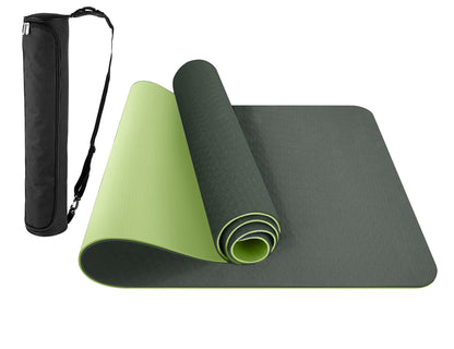 ComFy Mat Yoga Mat – Non-Slip Premium TPE Yoga Mat [Bonus Waterproof Carry Bag] – Eco-Friendly Workout Mat for Pilates, Meditation, Women, Men – Fitness Exercise Mat, 183cm x 61cm x 6mm