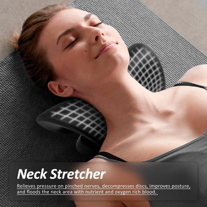 Anzorhal Neck Stretcher,Neck Cloud,Neck Cloud - Cervical Traction Device,Cervical Neck Traction Pillow,Neck Pain Relief (Black)