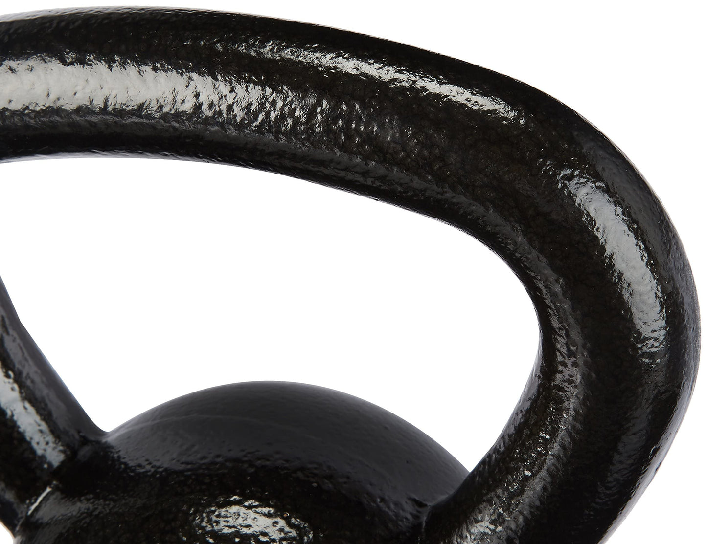 Amazon Basics Cast-Iron Kettlebell with Textured and Painted Surface, Black, 12kg / 26lbs