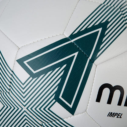 Mitre Impel L30P Football, Highly Durable, Shape Retention, For All Ages, White, Dark Green, Black, Ball Size 5