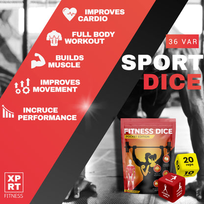 Gifton - Fitness Dice - Fun Workout Exercises Strength Training Routines - Switch Up To Home Gym Outdoors - Pocket Size Exercise Decision Dices - Gift for Men Women Him Her - No Weights Require