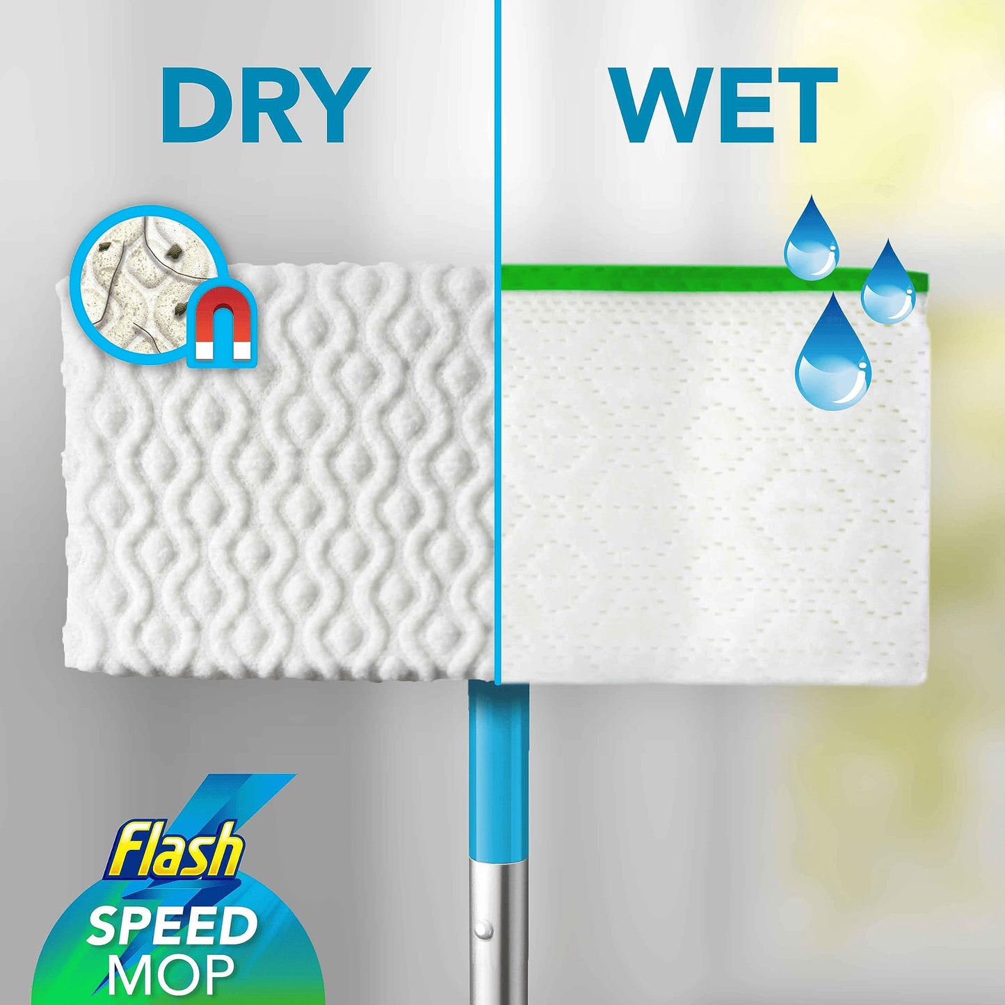 Flash Speedmop Floor Cleaner Starter Kit, Spray Mop, Dry Wet Mop, All-In-One Floor Mopping System (8 Wet + 16 Dry Pads)