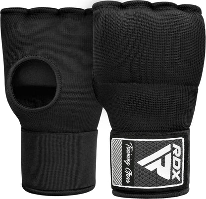 RDX Gel Boxing Hand Wraps Inner Gloves, Quick 75cm Long Wrist Straps, Elasticated, Padded Fist Hand Protection, Muay Thai MMA Martial Arts Punching Speed Bag Training Bandages, Under Mitts Handwraps