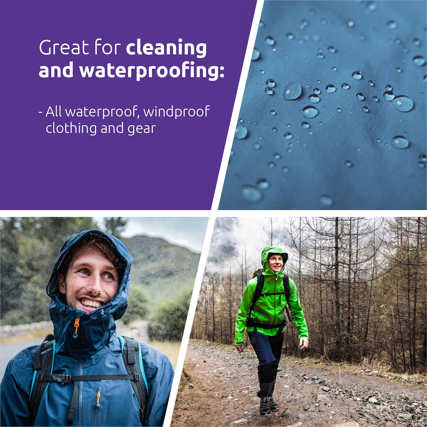 Nikwax TECH WASH and TX DIRECT Twin Pack, Technical Cleaner and Wash-In Waterproofer for Waterproof Clothing, 2x 300ml