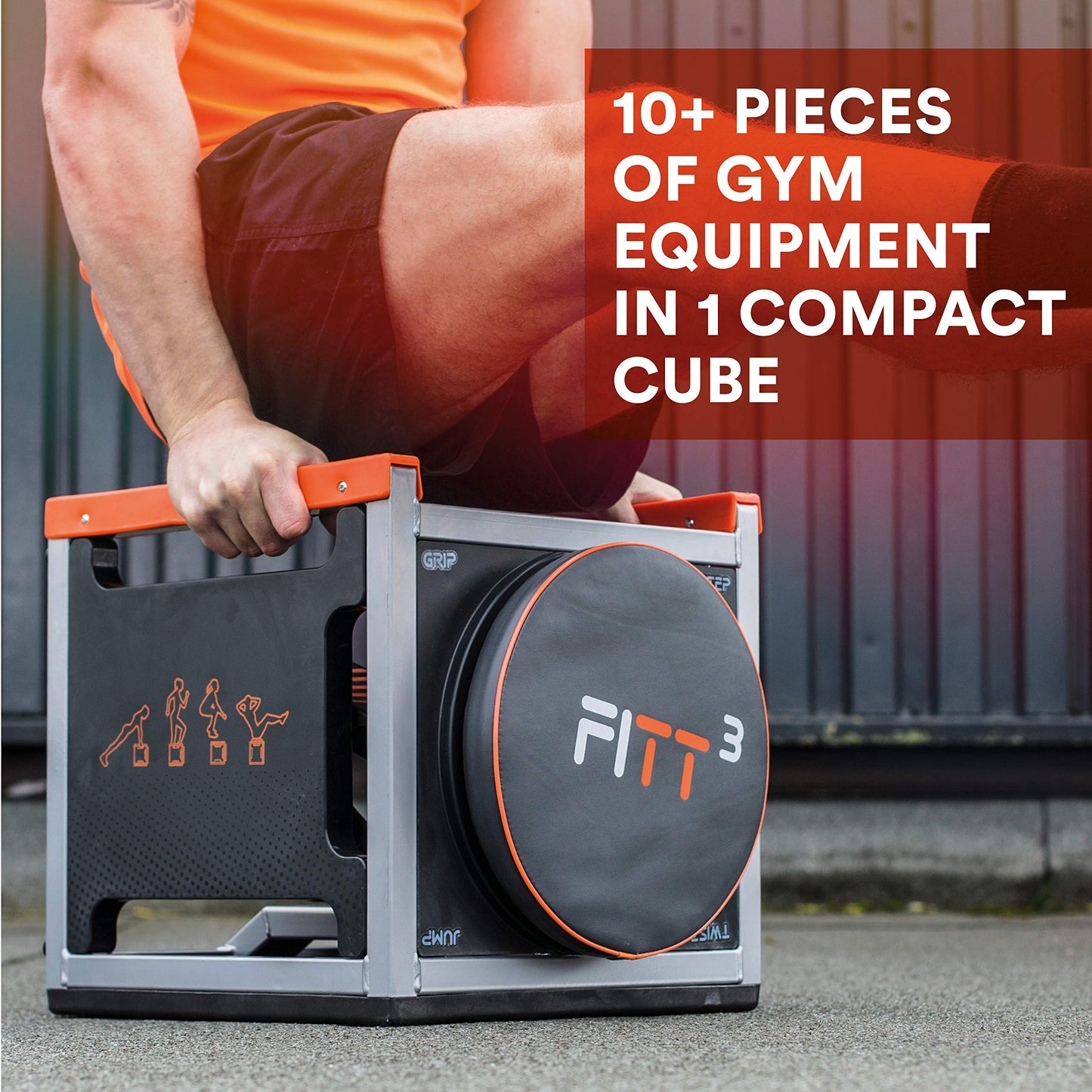 New Image Unisex's FITT Cube Total Body Workout, High Intensity Interval Training Machine, Black