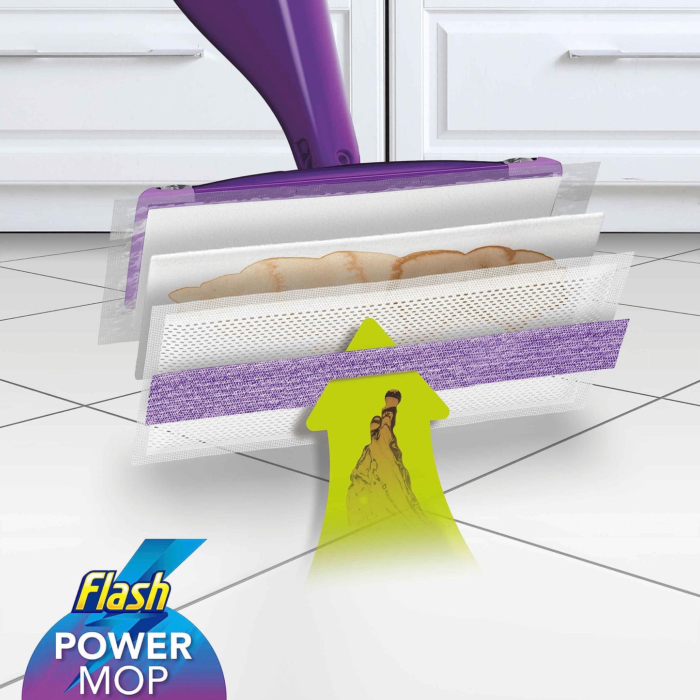 Flash Powermop Floor Cleaner Starter Kit, All-In-One Mopping System, Powered Deep Clean For Your Hard Floor Surfaces